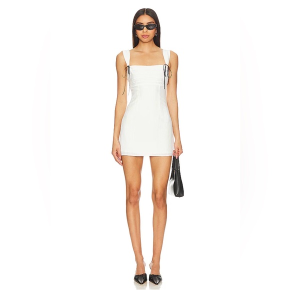 REVOLVE Dresses & Skirts - Revolve More To Come Cherli Ivory Mini Dress Square Neck Summer Party | Size XS